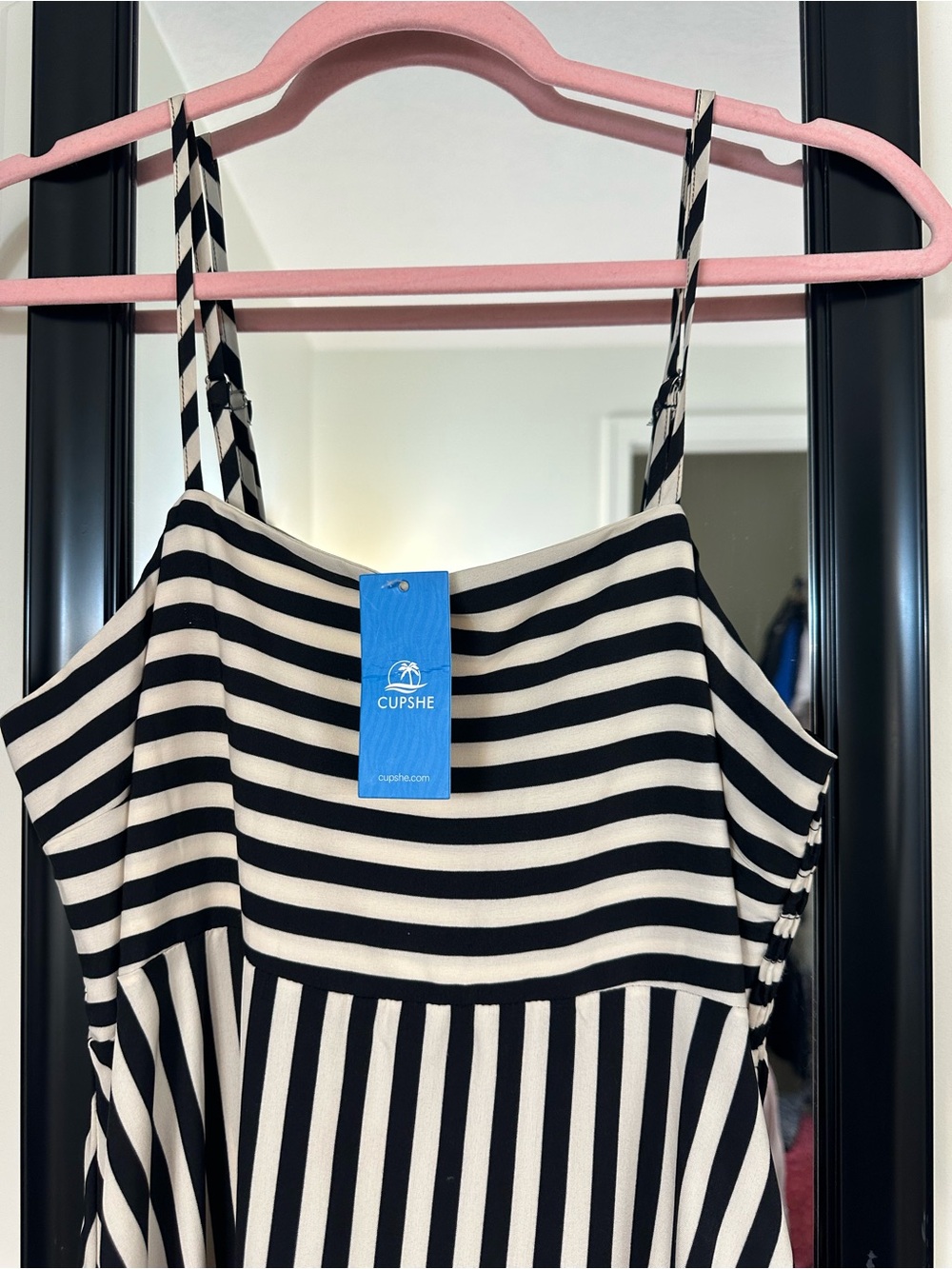 Black and White Striped Maxi Dress - Classic Summer Style - Picture 12 of 14